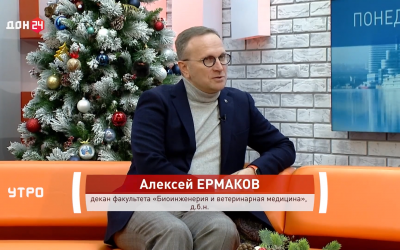 Алексей Ермаков рассказал о первой в России интернатуре для ветеринаров в эфире телеканала ДОН24